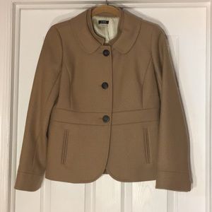 Tan J. Crew 100% Wool Jacket